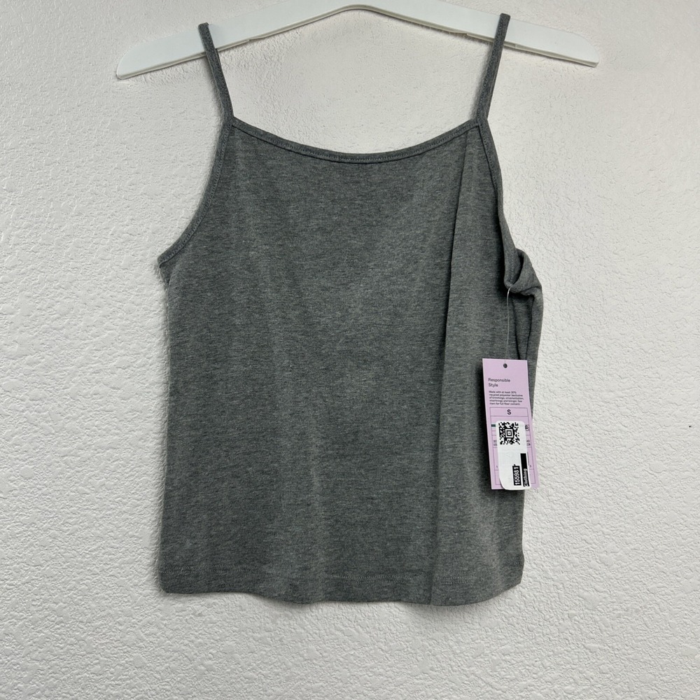 Women's Wild Fable Small Gray Crop Top Good Condition Spaghetti Strap